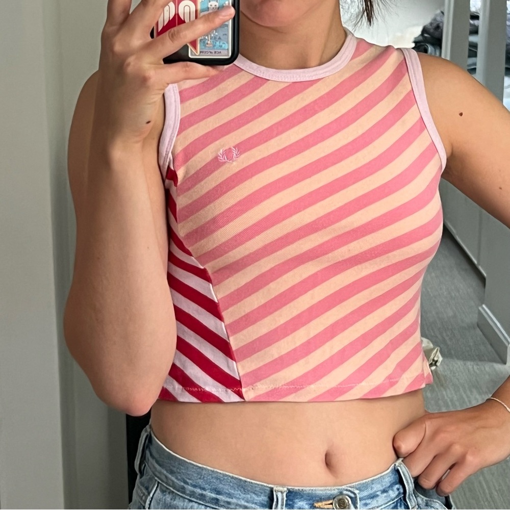 Vintage Fred Perry Striped Tank